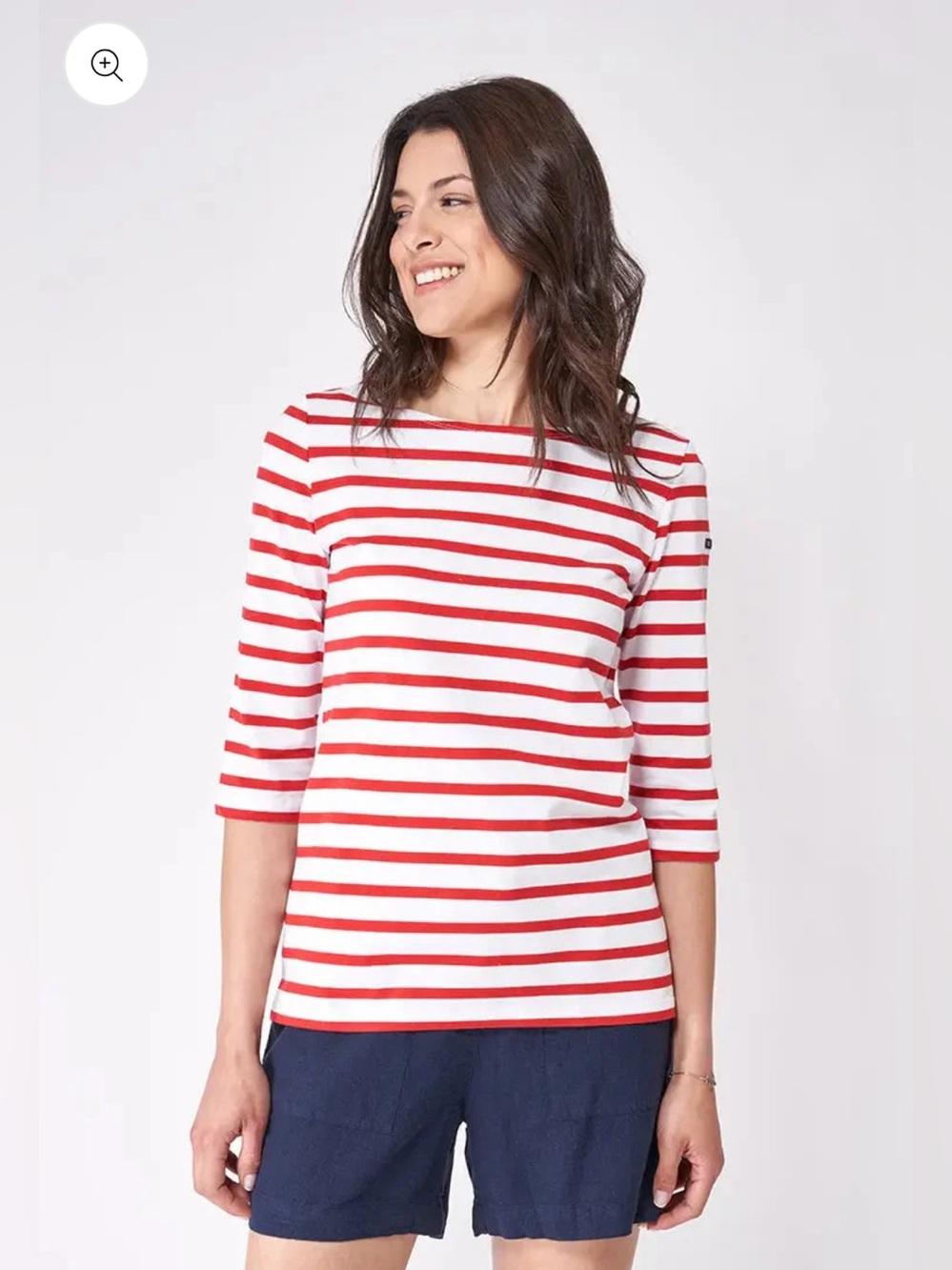 Batela Breton Striped Sailor Top Sz 46 EU Red White